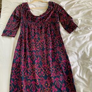Fun and flirty ikat DVF dress with pockets!